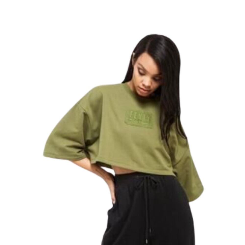 Fenty Puma by Rihanna Olive Green Crop Short Sleeve Size 0